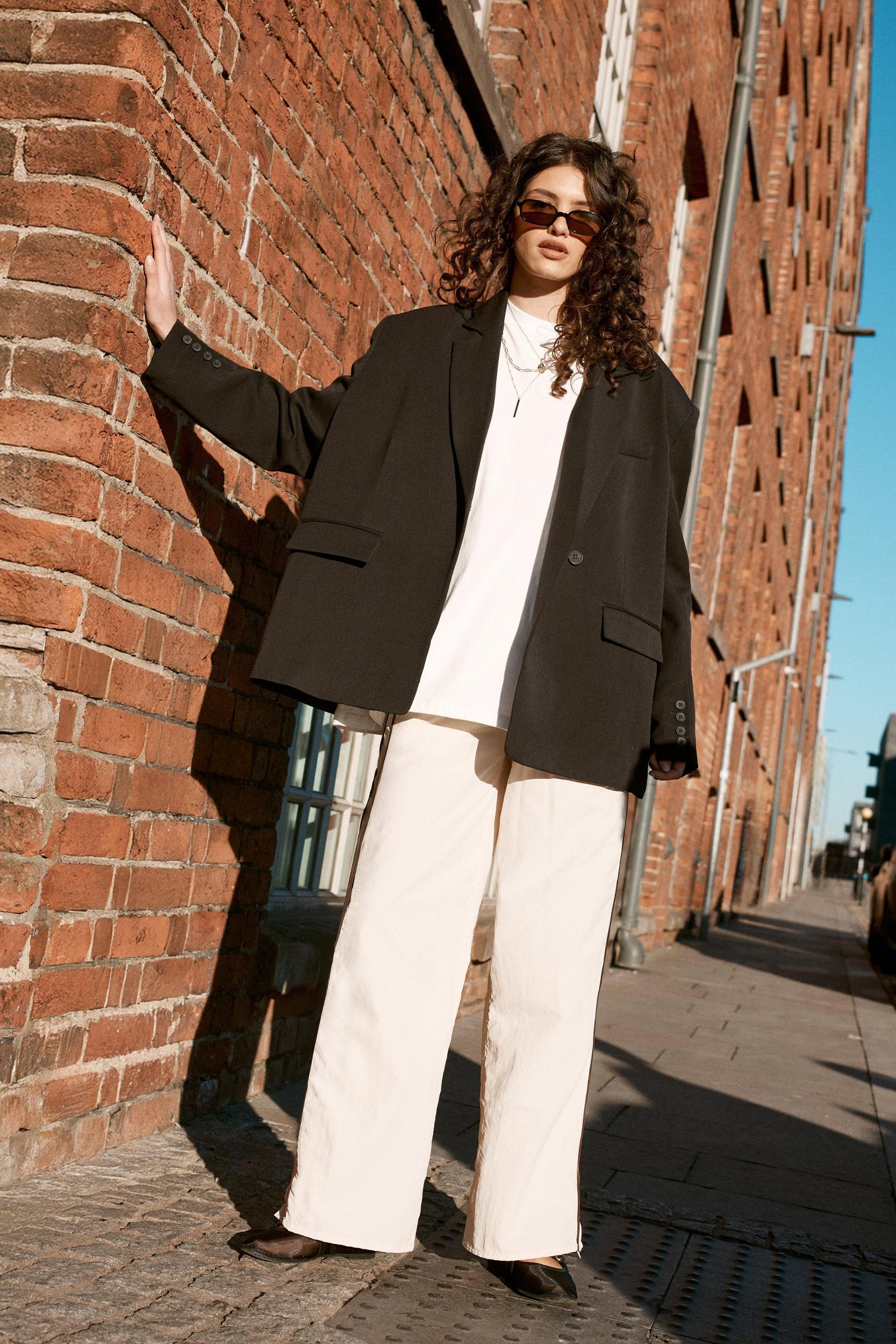 Nylon Straight Leg Trouser Product Image