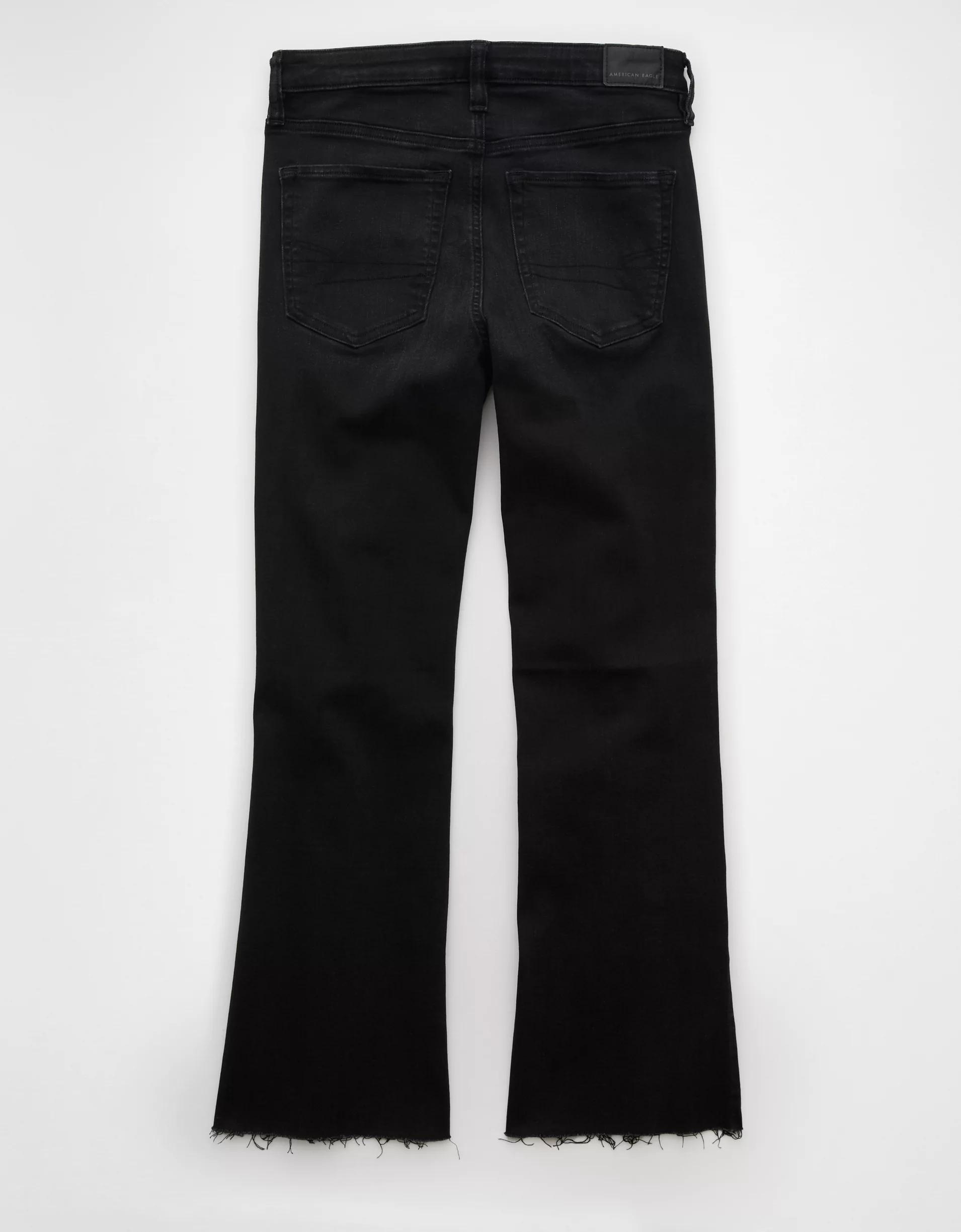 AE Next Level High-Waisted Kick Bootcut Crop Jean Product Image