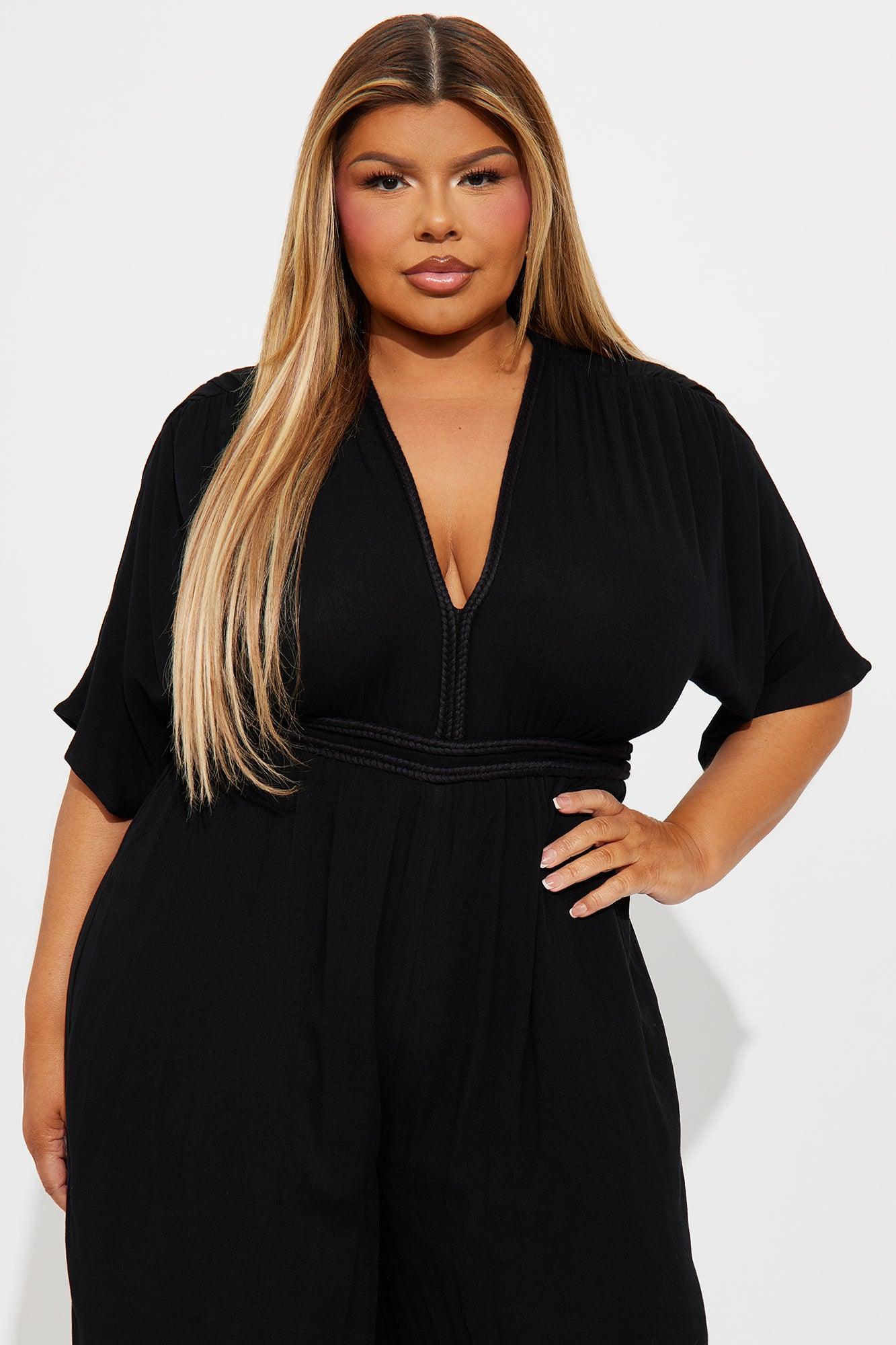 New Mindset Wide Leg Jumpsuit - Black Product Image