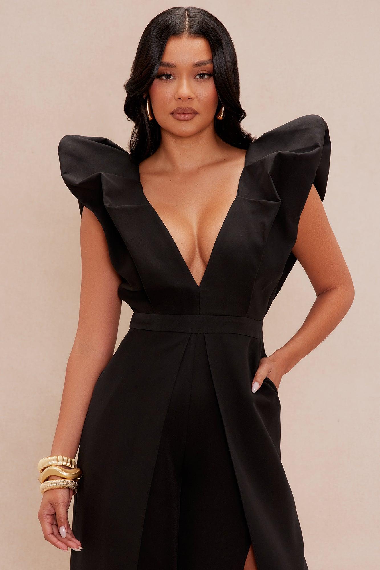 Kelley Wide Leg Jumpsuit - Black Product Image