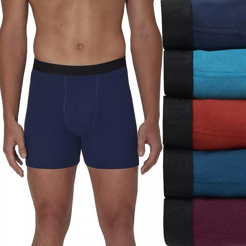 Men's Hanes® 5-Pack Ultimate Ringer Style Moisture-Wicking Boxer Brief Underwear,  Product Image
