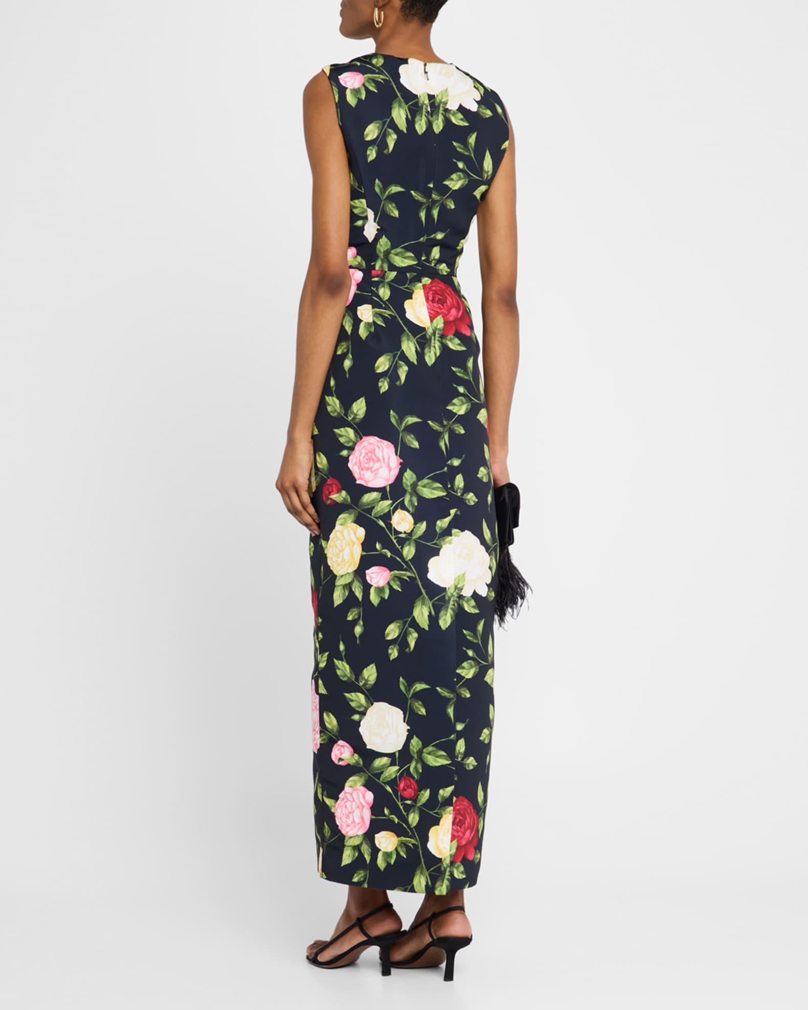 Rose Print Faille Dress Product Image