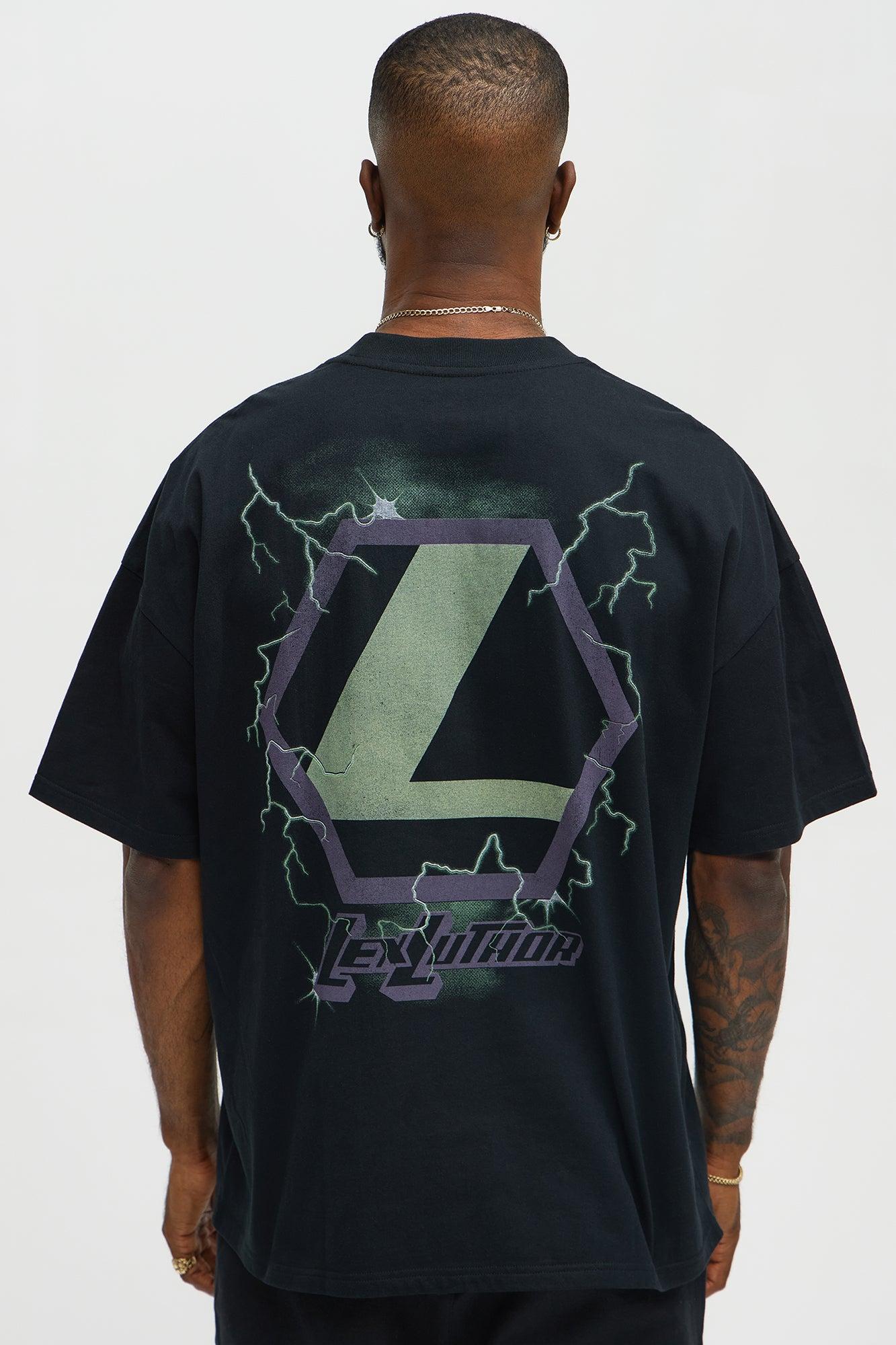 Superman Lex Luthor Oversized Short Sleeve Tee - Black Male Product Image