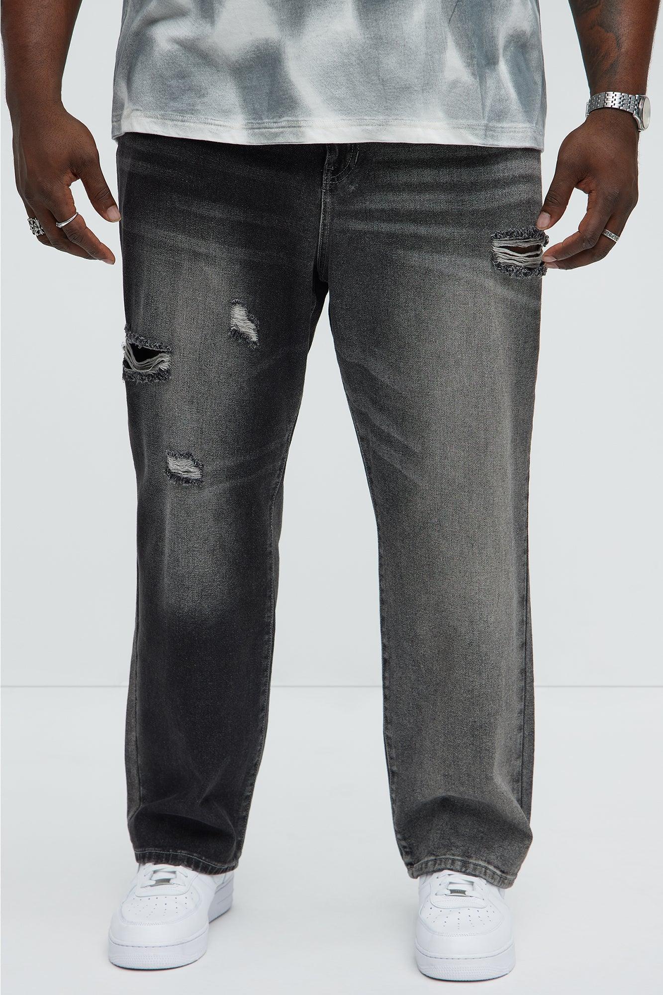 Let Me See Ripped Straight Jeans - Black Wash Product Image