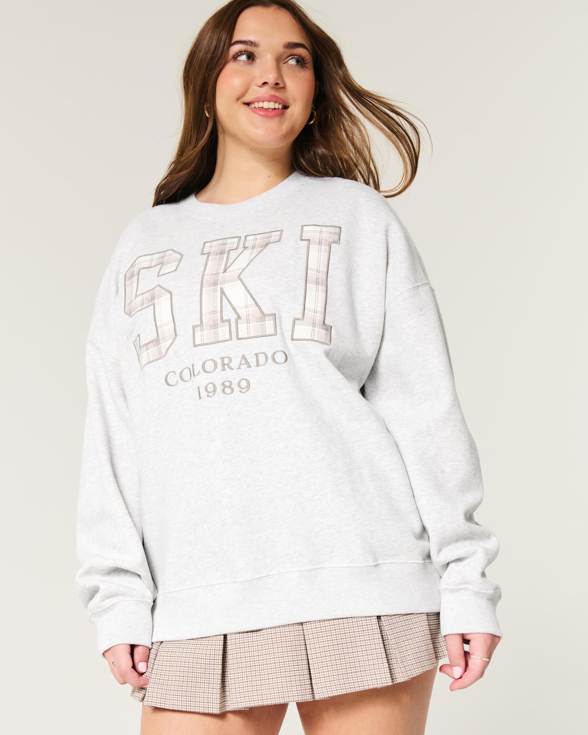 Oversized Lake Tahoe Graphic Crew Sweatshirt Product Image