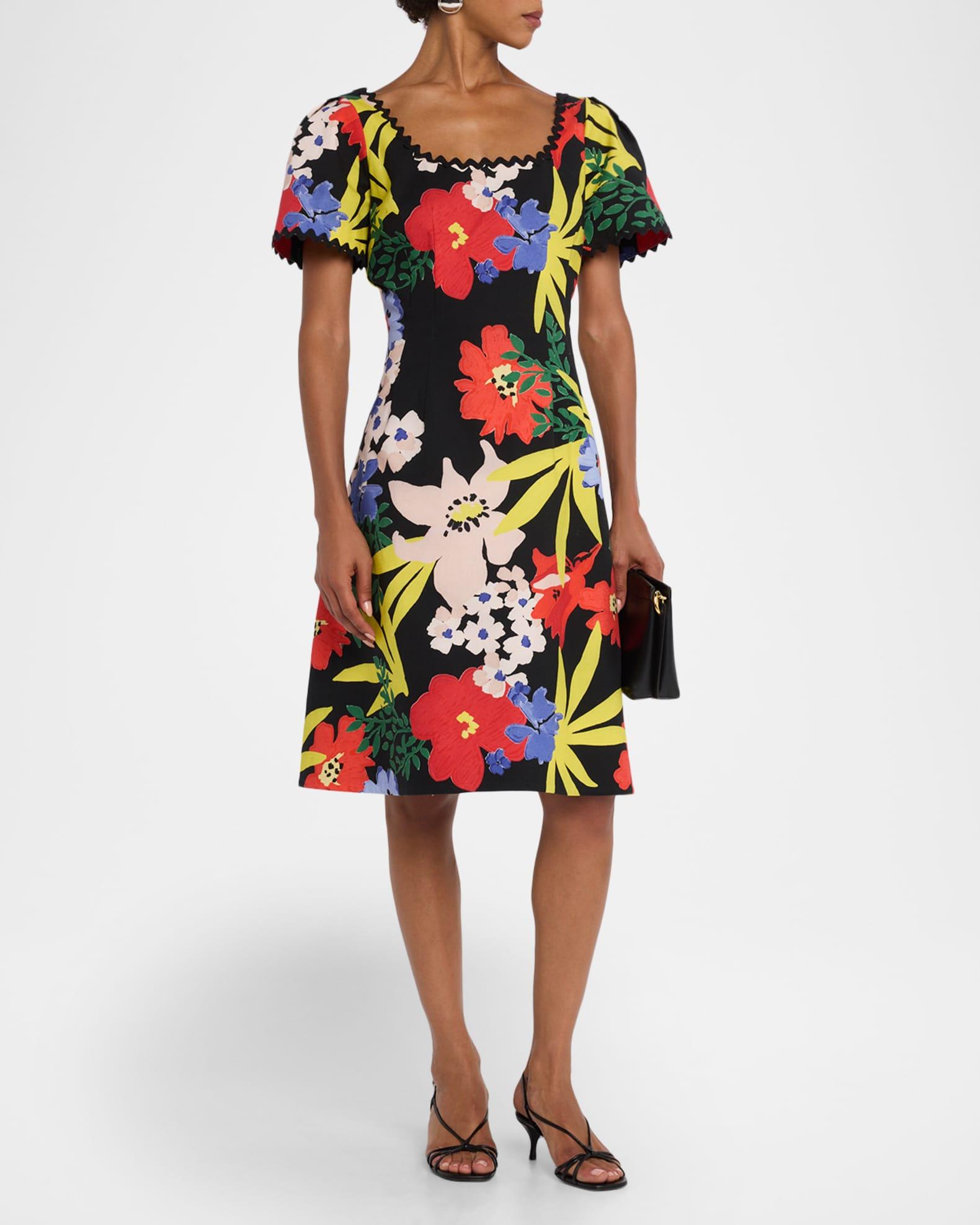 Floral-Print Ric Rac Dress Product Image