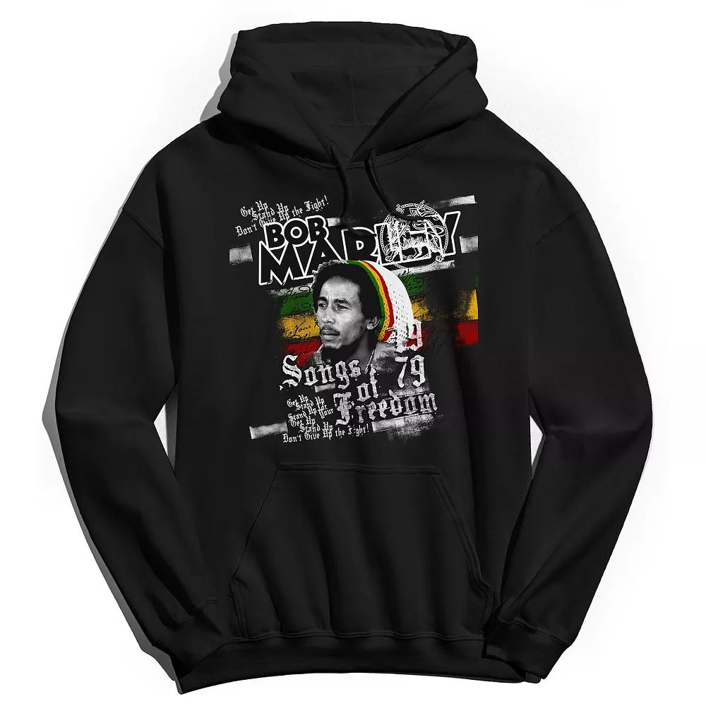 Men's Bob Marley Freedom Hoodie, Size: Medium, Black Product Image
