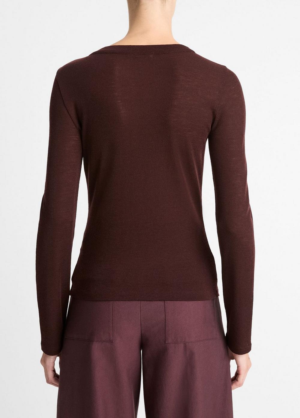 Wool Long-Sleeve Henley Product Image