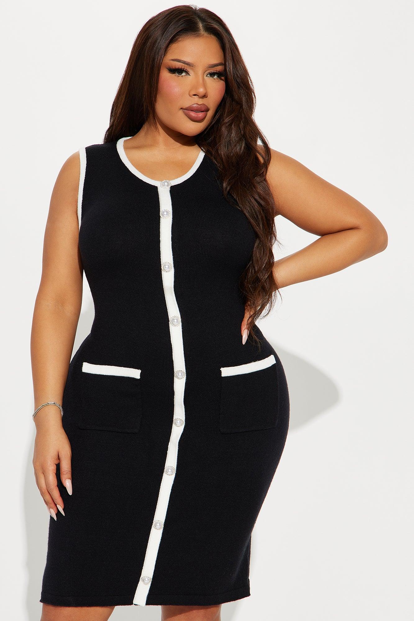 Lux Lifestyle Sweater Midi Dress - Black Product Image
