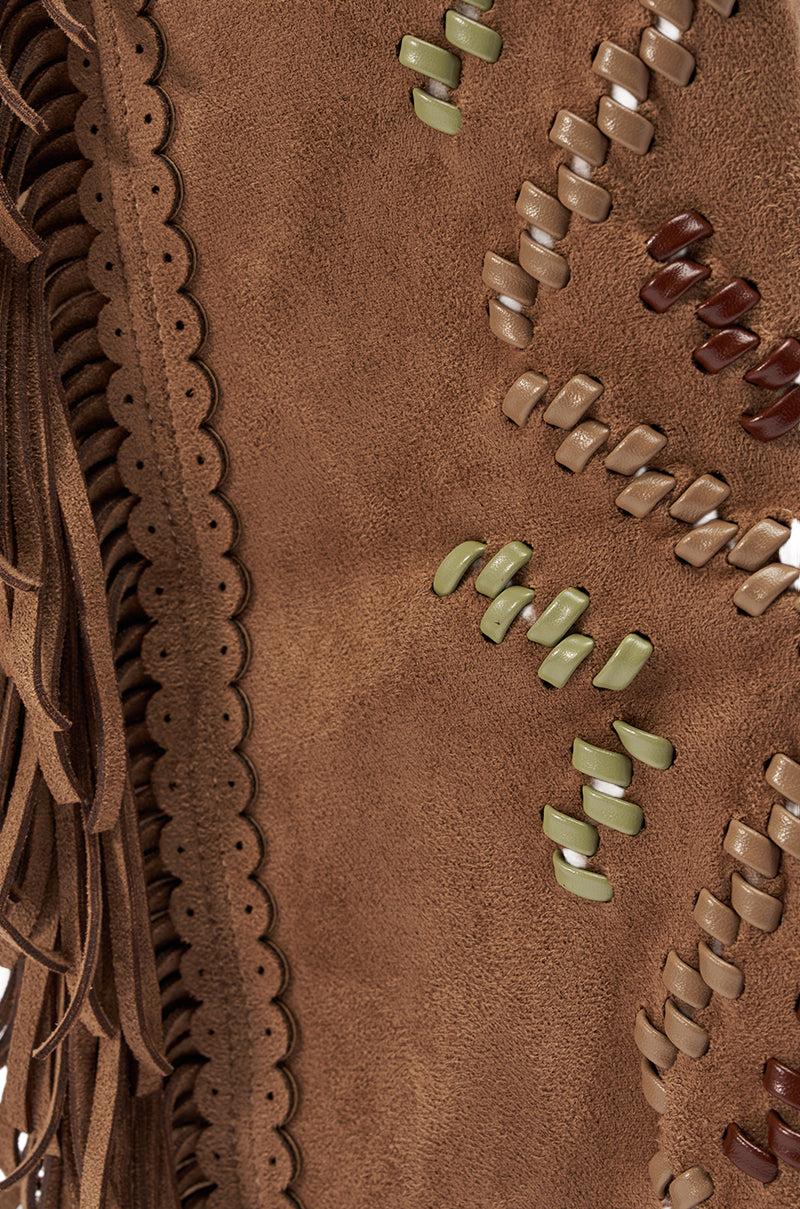 AZALEA WANG EDMUND BROWN FLAT WESTERN BOOT Product Image