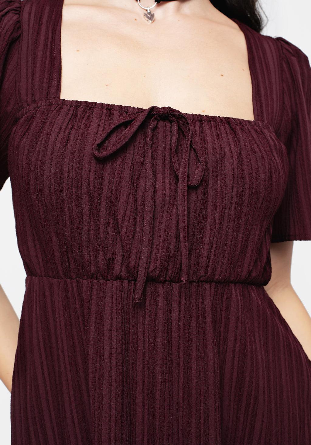 Sarcophagi Ruched Front Midaxi Dress Product Image