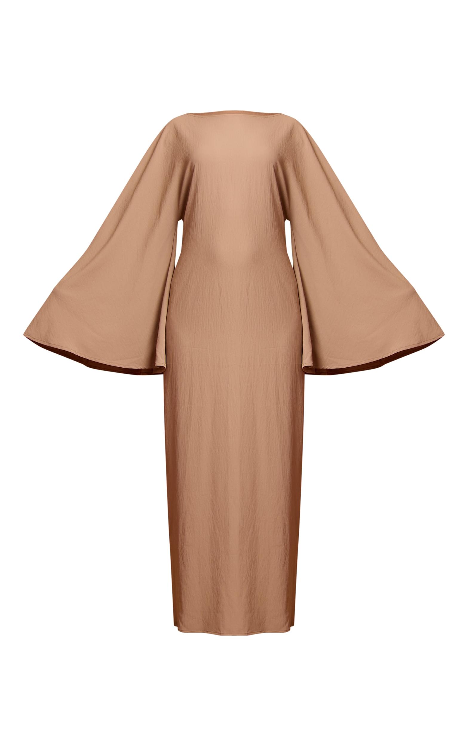  Mushroom Floaty Woven Flared Sleeve Maxi Dress Product Image