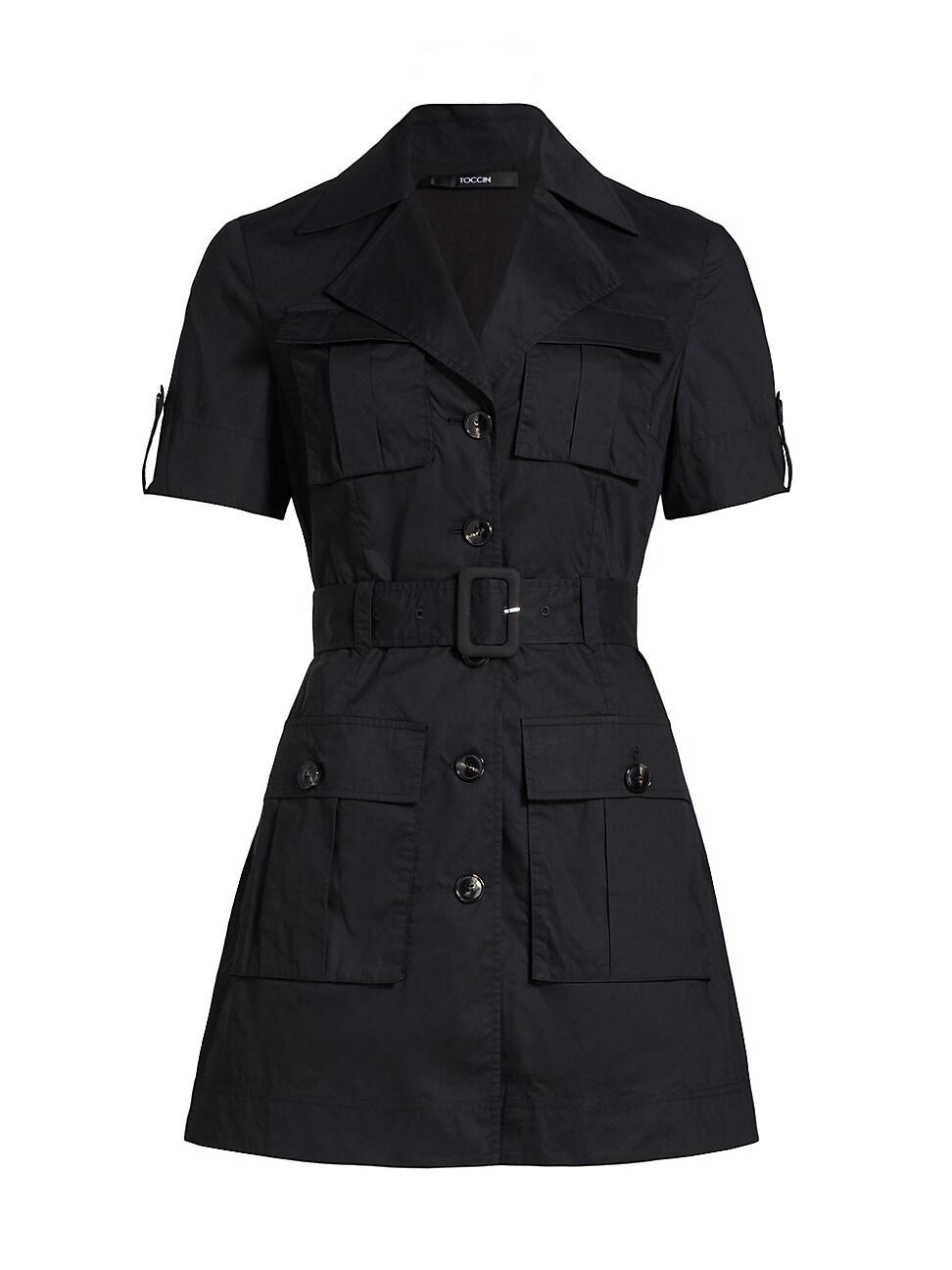 Womens Colleen Stretch-Cotton Poplin Safari Shirtdress Product Image