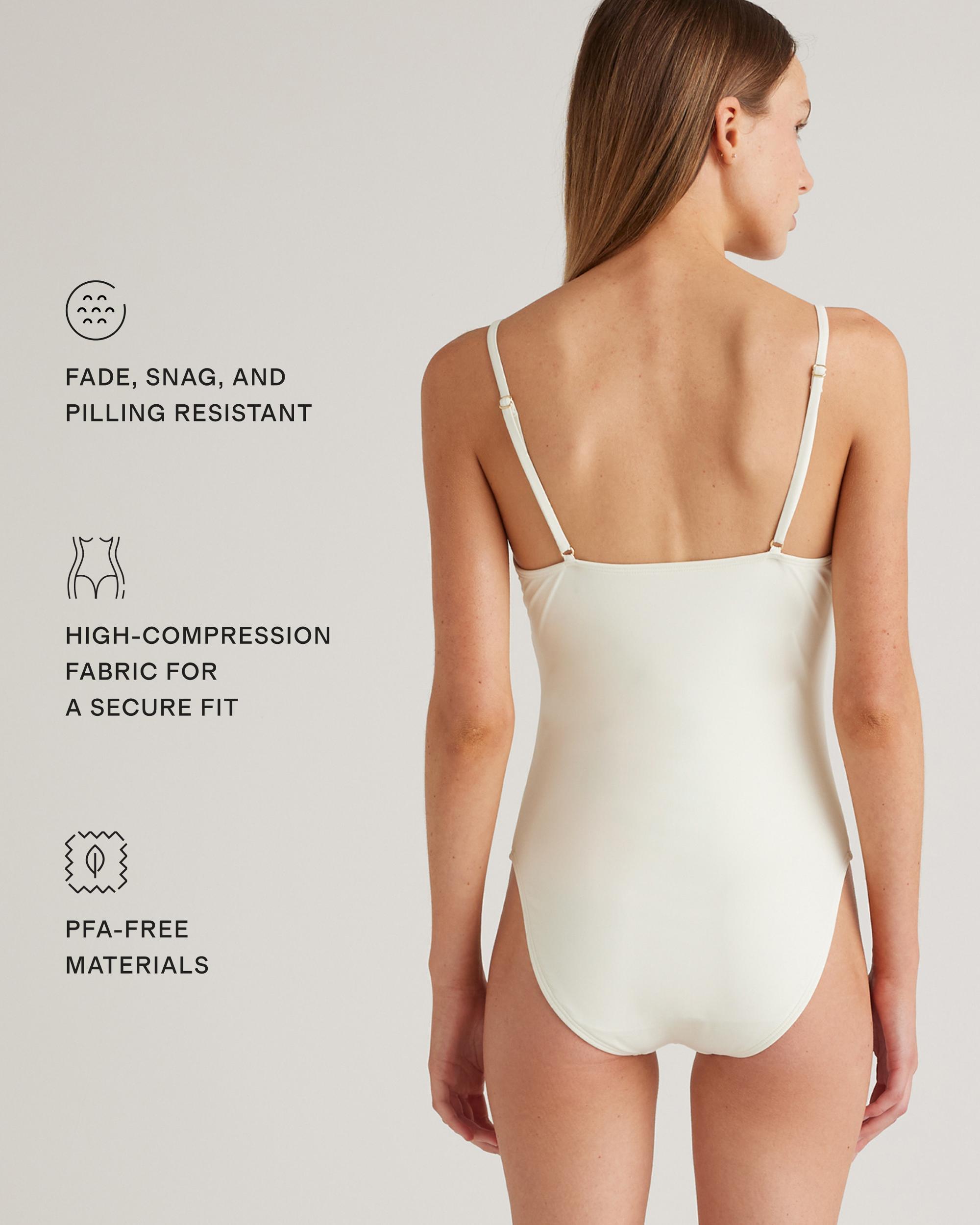 Quince | Women's Italian Cami One-Piece Swimsuit 78% Recycled Polyamide, 22% Spandex Product Image