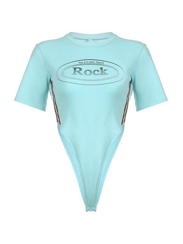 Vintage Side Webbing Short Sleeves Bodysuits Product Image