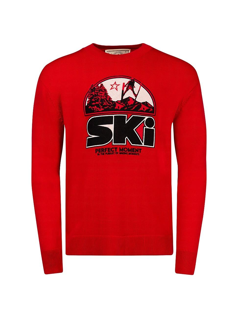 Mens Adler Embroidered Merino Knit Sweater Product Image