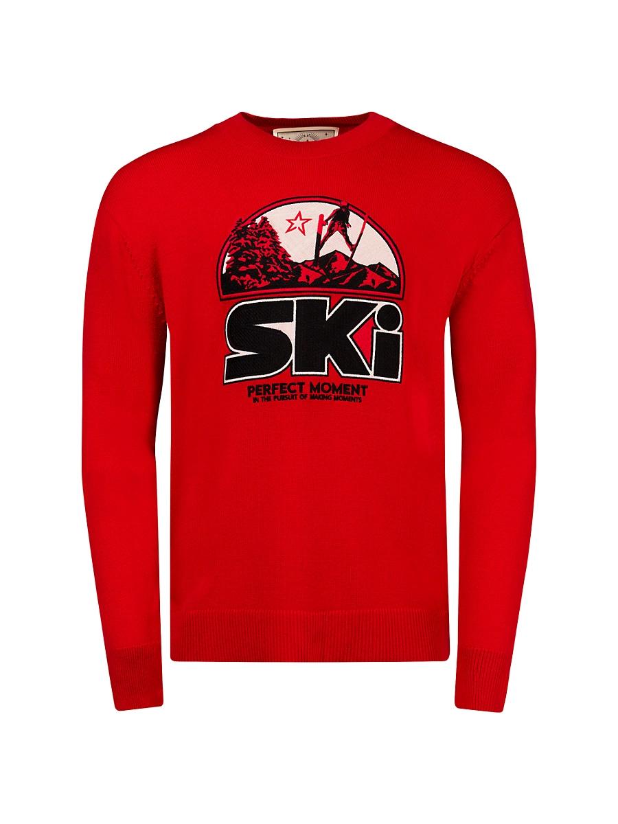 Mens Adler Embroidered Merino Knit Sweater Product Image