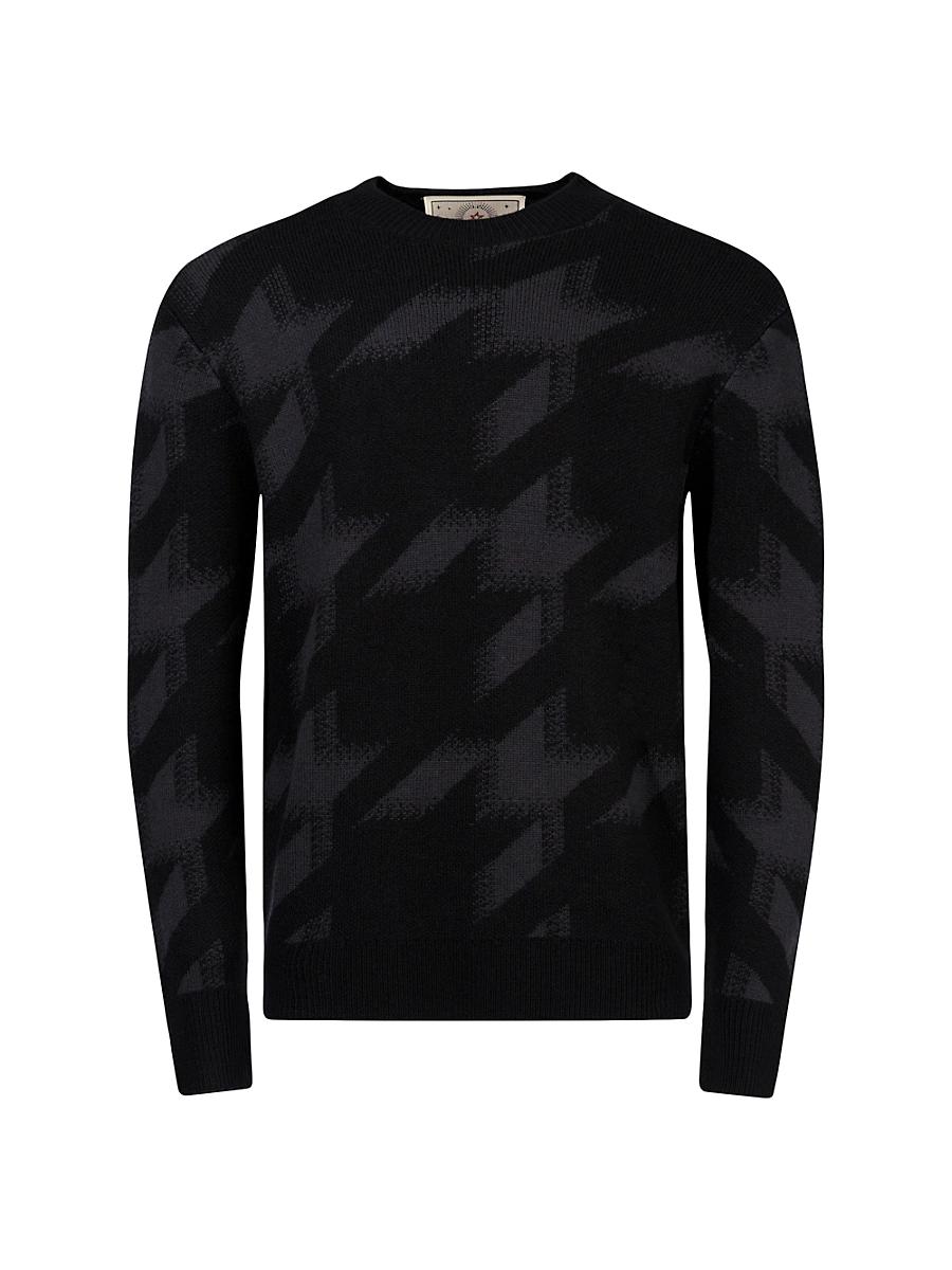 Mens Cole Houndstooth Merino Knit Sweater Product Image