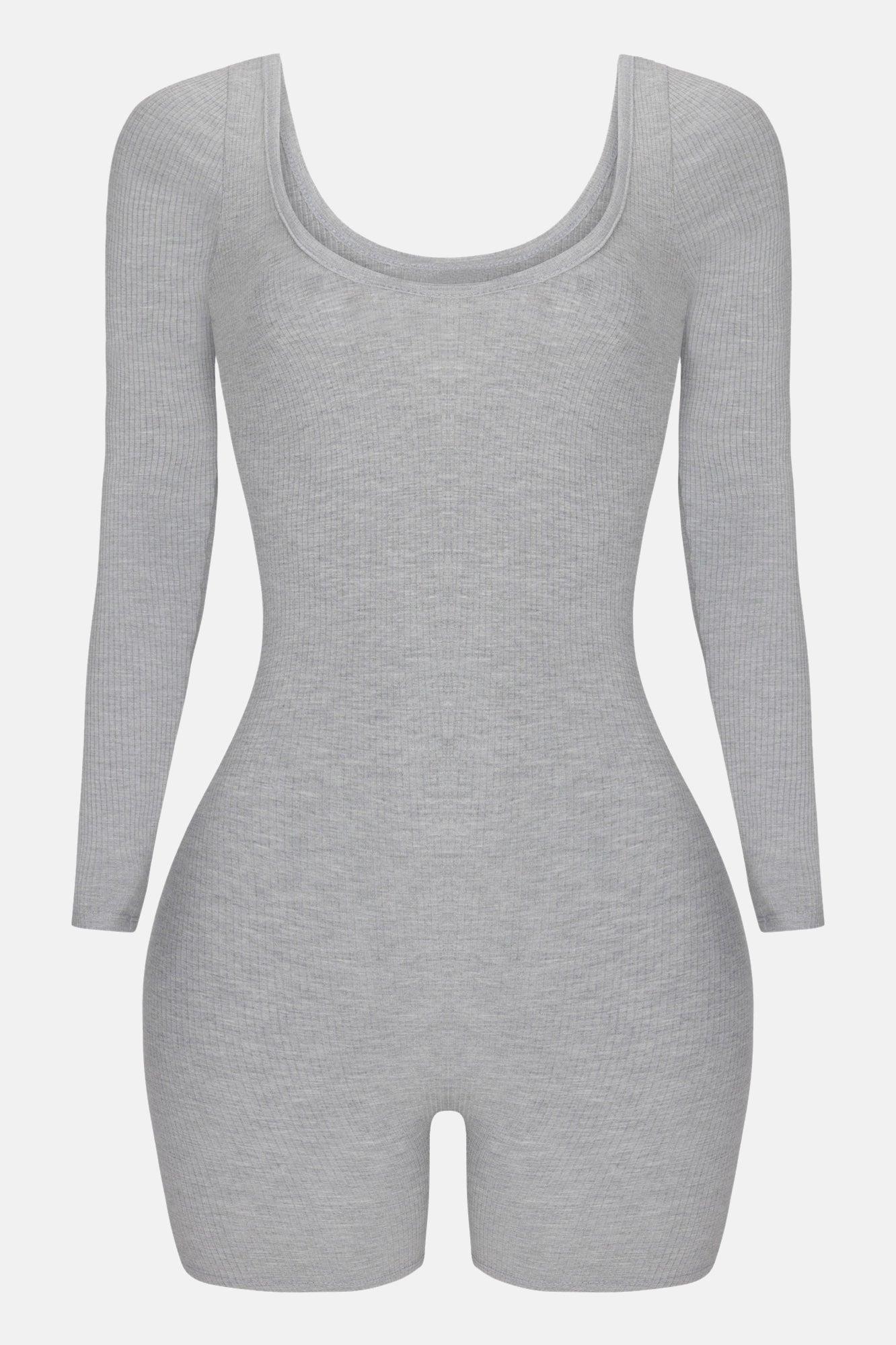 Daisy Snatched Romper - Heather Grey Product Image