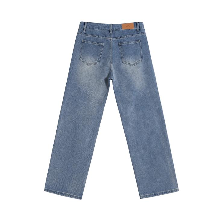 RT No. 11516 BLUE STRAIGHT DENIM JEANS Product Image