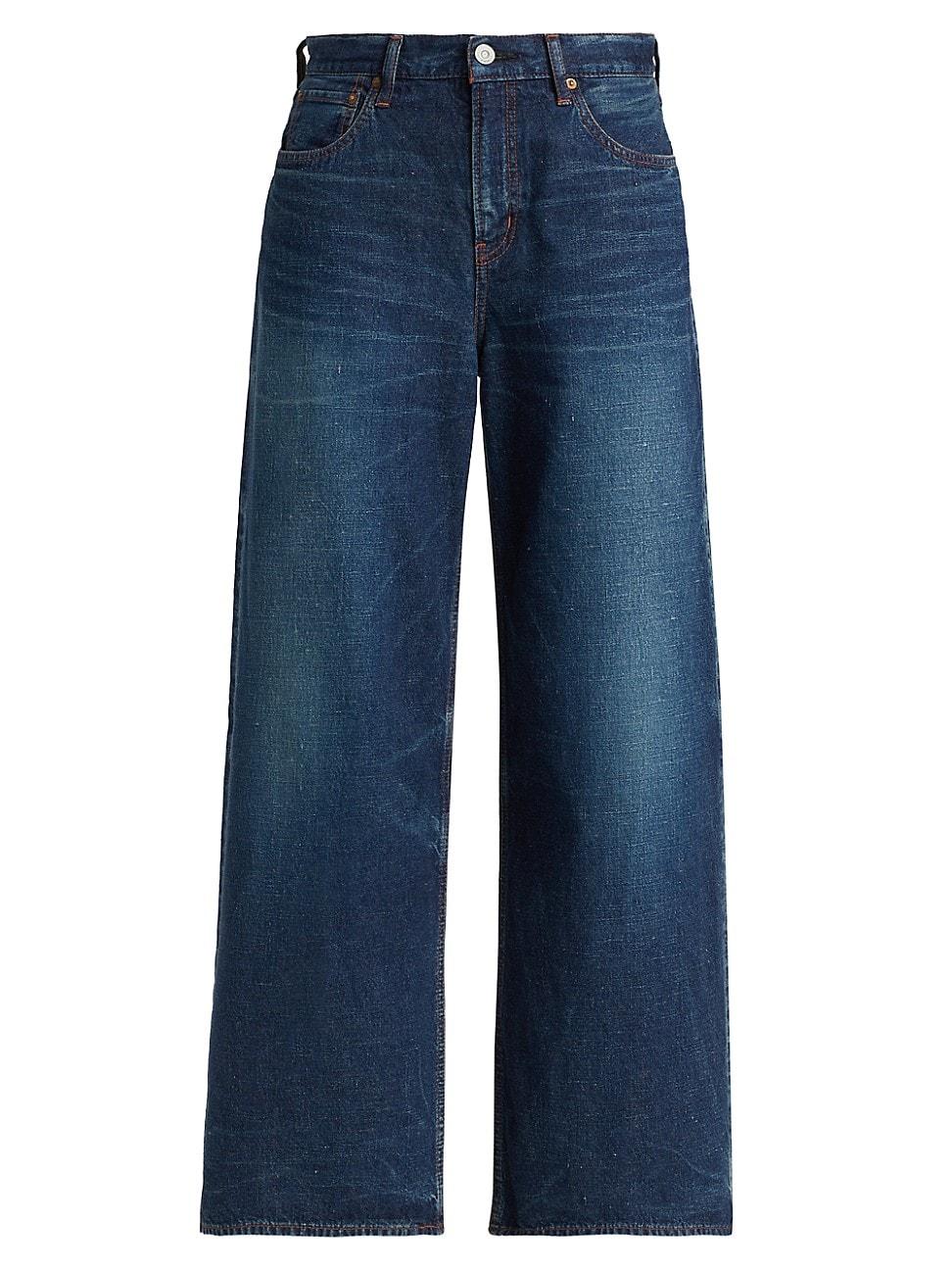 Womens Emporia High-Rise Wide-Leg Jeans Product Image
