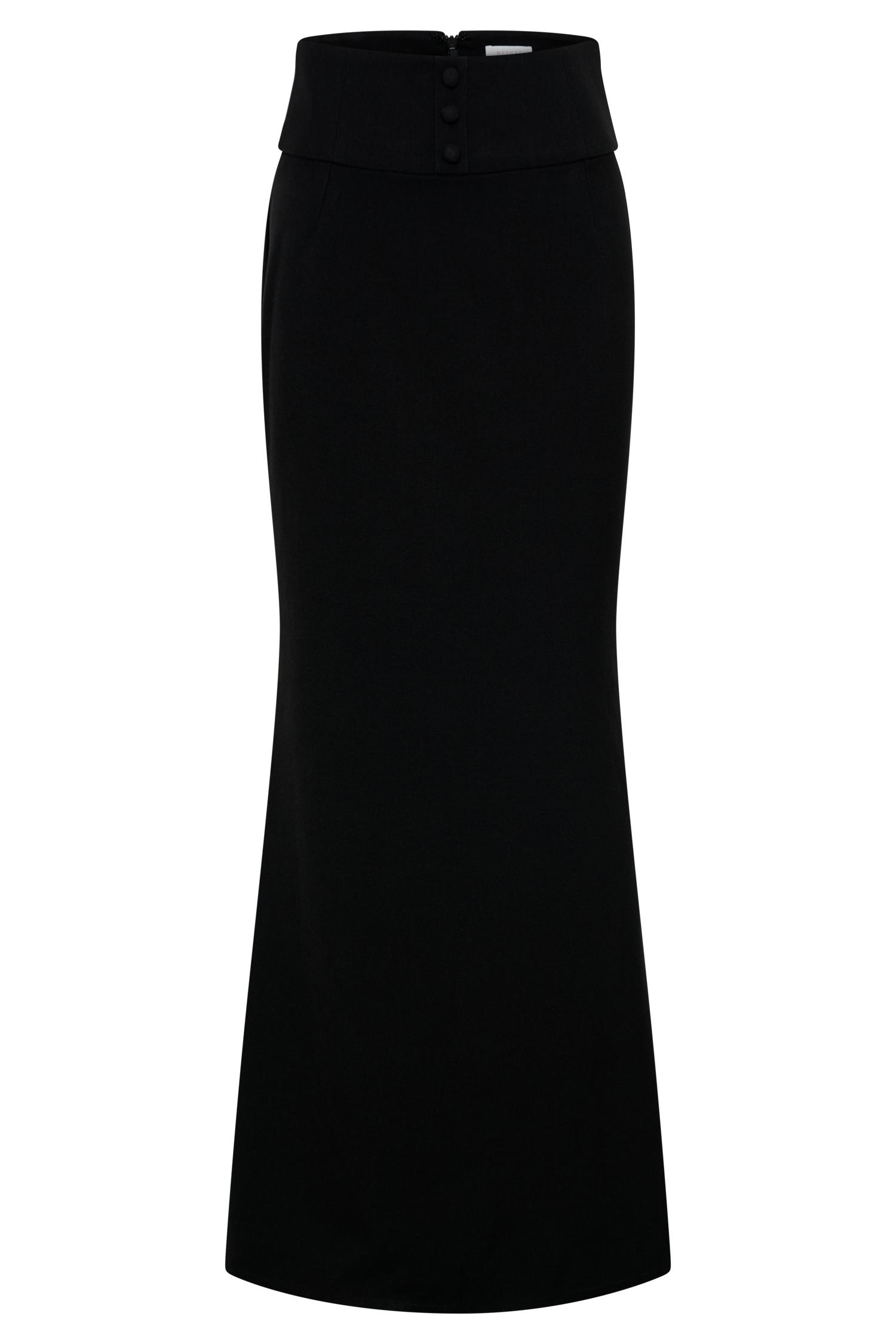 Grace Suiting Maxi Skirt - Black Product Image