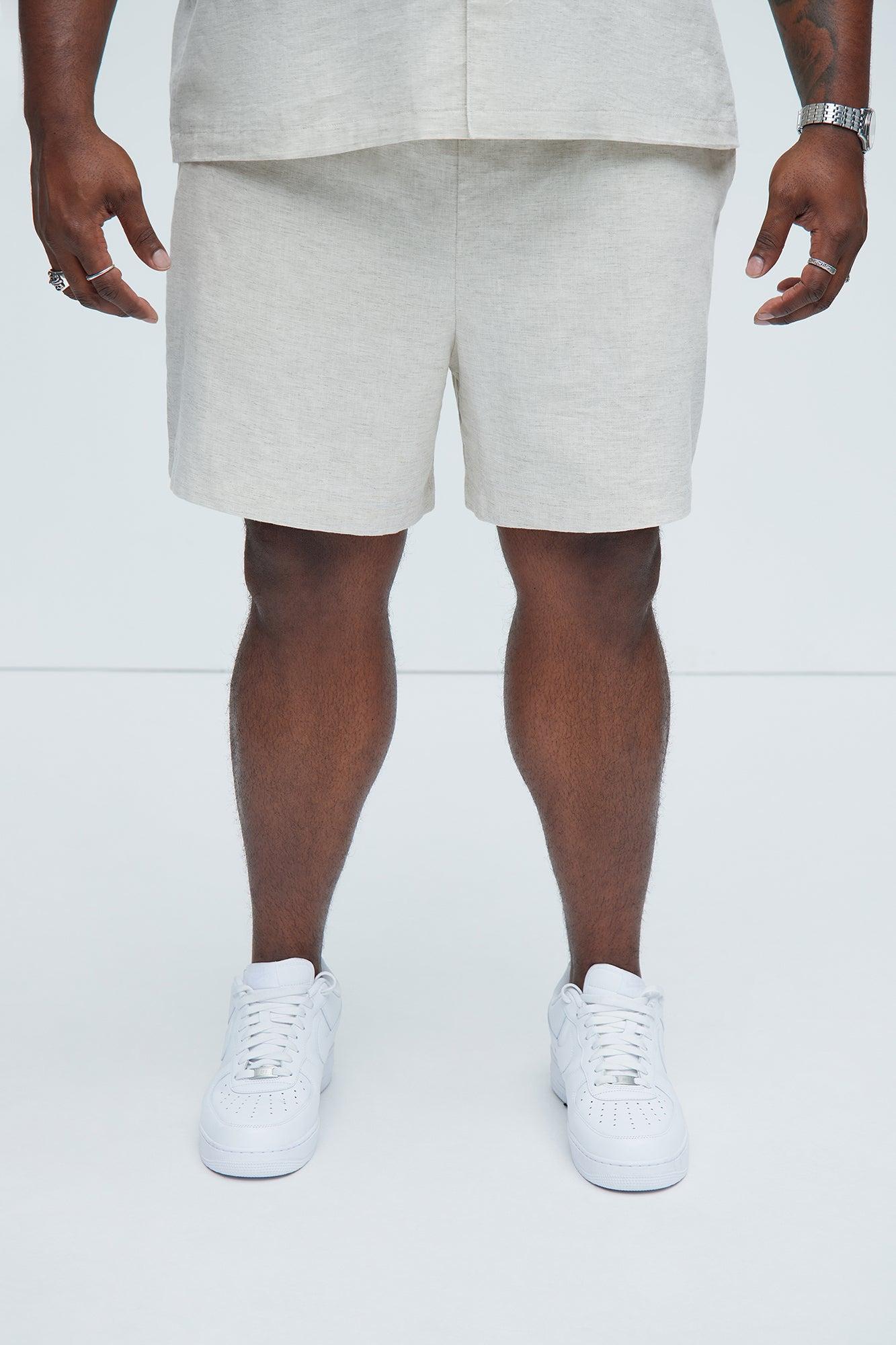 Bahamas Linen Shorts - Oatmeal Product Image