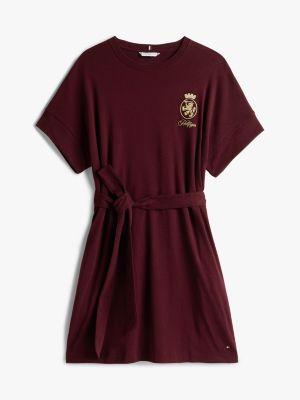 Gold Crest Logo Belted T-Shirt Dress Product Image