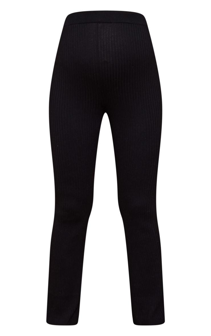 Maternity Black Knit Flared Pants Product Image