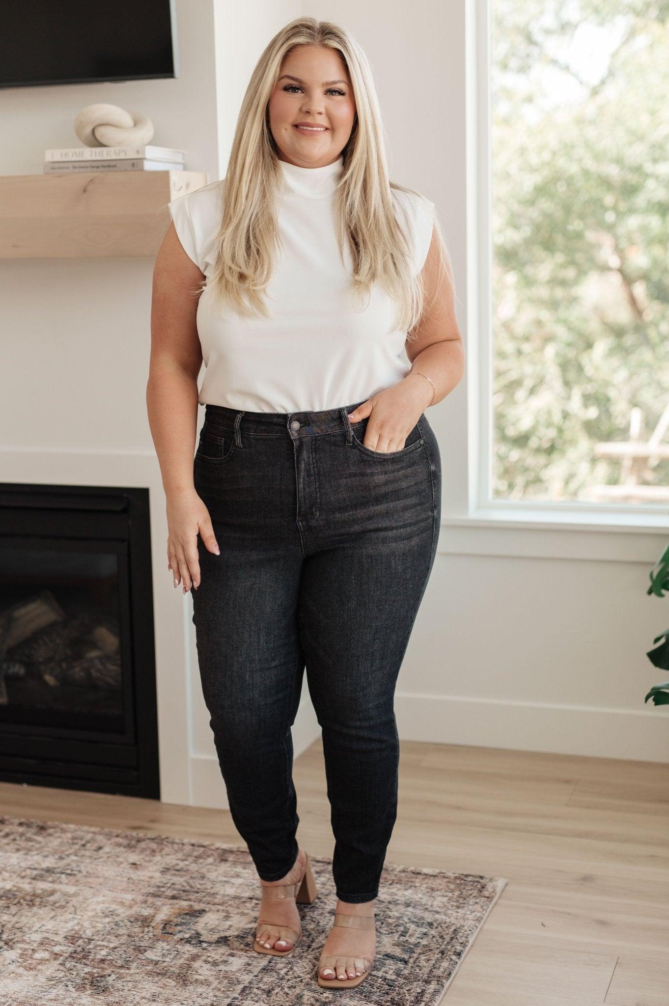 Corrine Mid Rise Control Top Vintage Straight Jeans Product Image