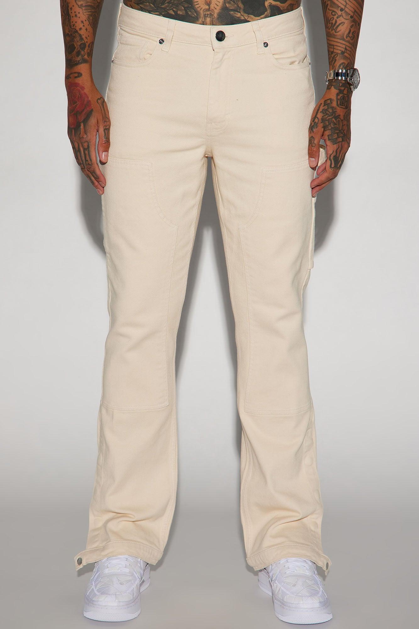 Indestructible Slim Flare Carpenter Pants - Cream Product Image