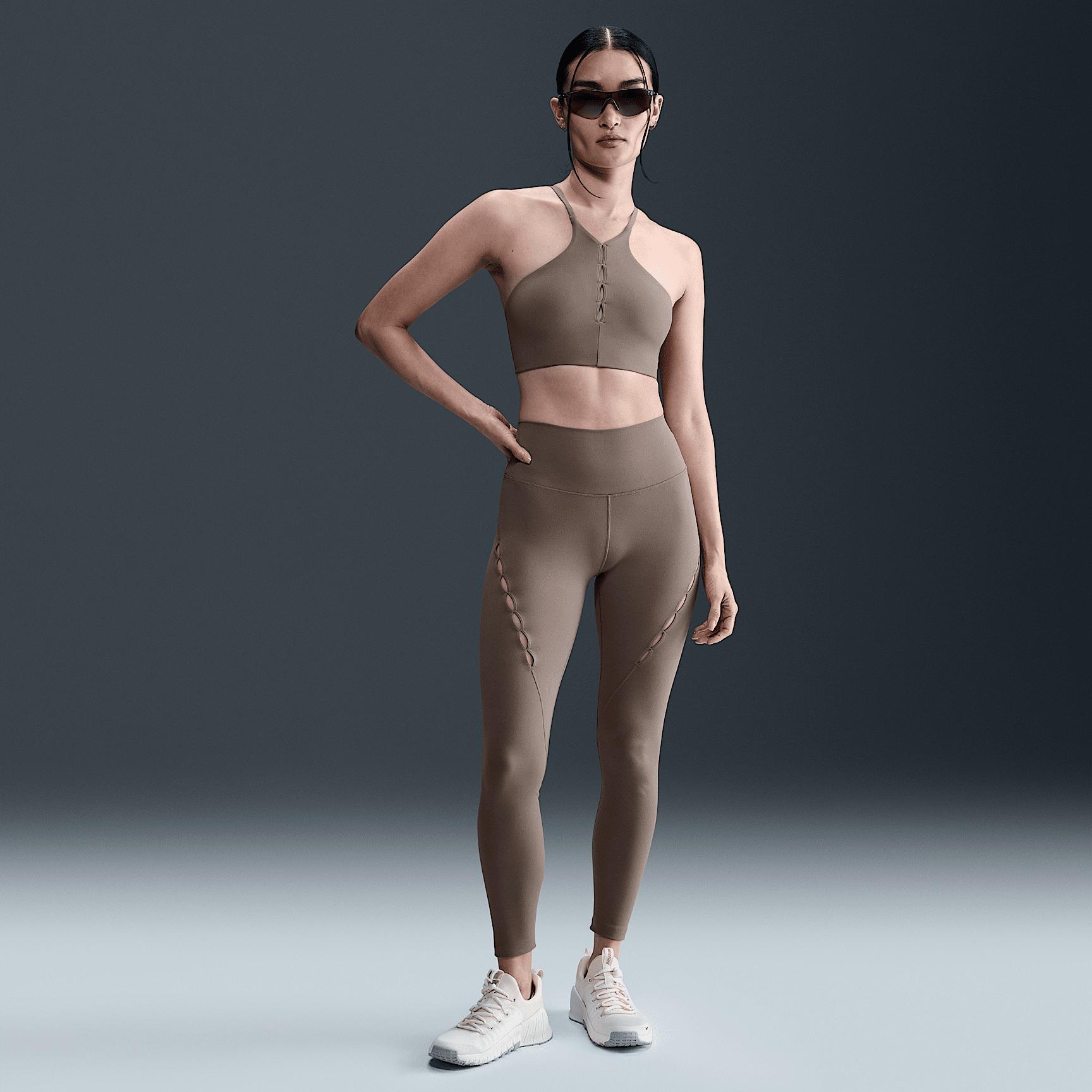 Nike Womens One Keyhole Light-Support Padded High-Neck Sports Bra | HJ3726-214 Product Image