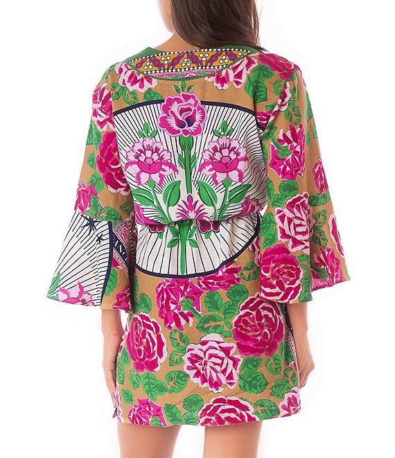 Maaji Cerice Bouquet Kaftan Cover-up Dress Product Image