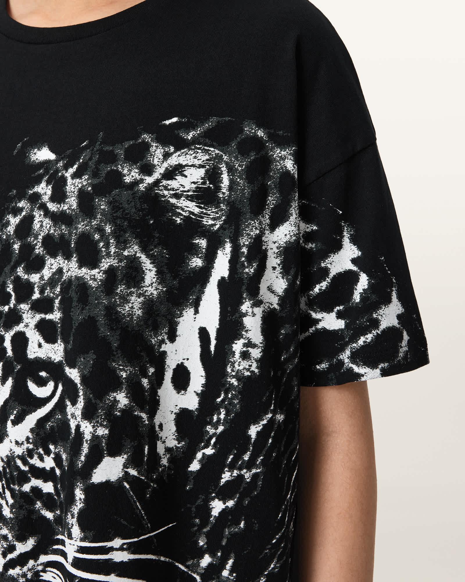 Zaya Mini T-Shirt Dress Black | ALLSAINTS US Product Image