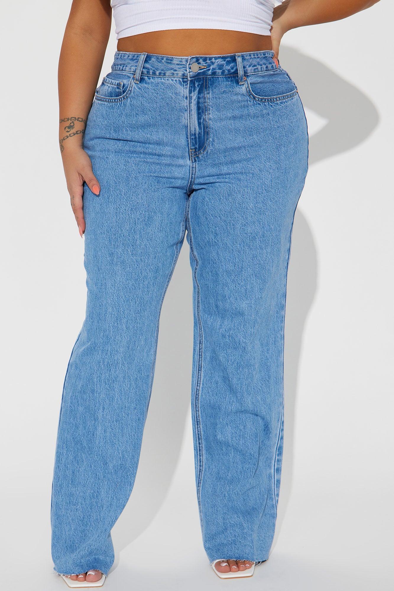 Winona 90's Wide Leg Jeans - Medium Blue Wash Product Image