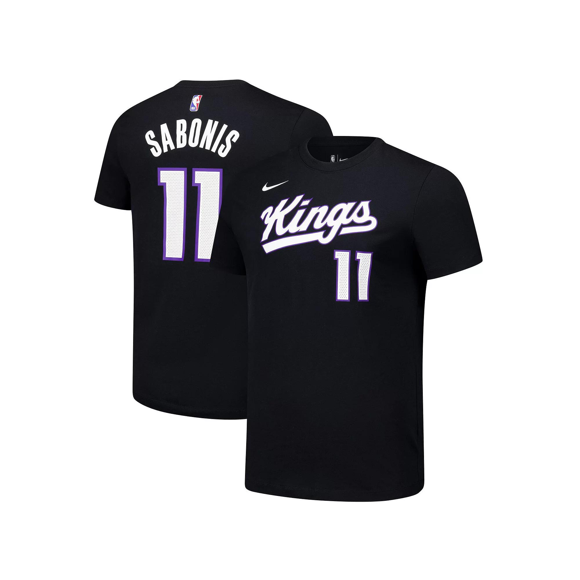 Men's Nike Domantas Sabonis Black Sacramento Kings Icon Edition Name & Number T-Shirt, Size: Small, Kng Black Product Image