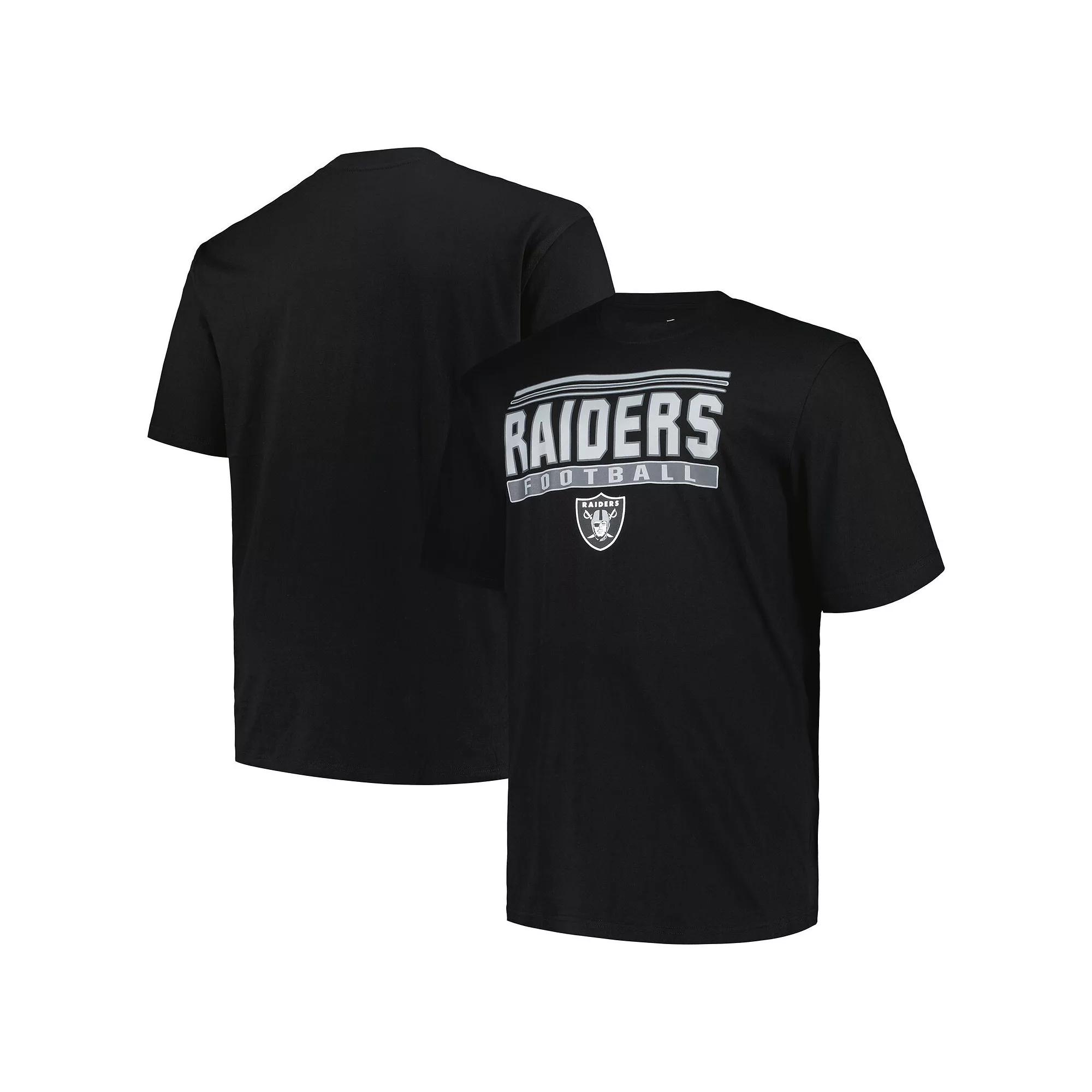 Men's Fanatics Black Las Vegas Raiders Big & Tall Pop T-Shirt, Size: 4XLT, Lvr Black Product Image