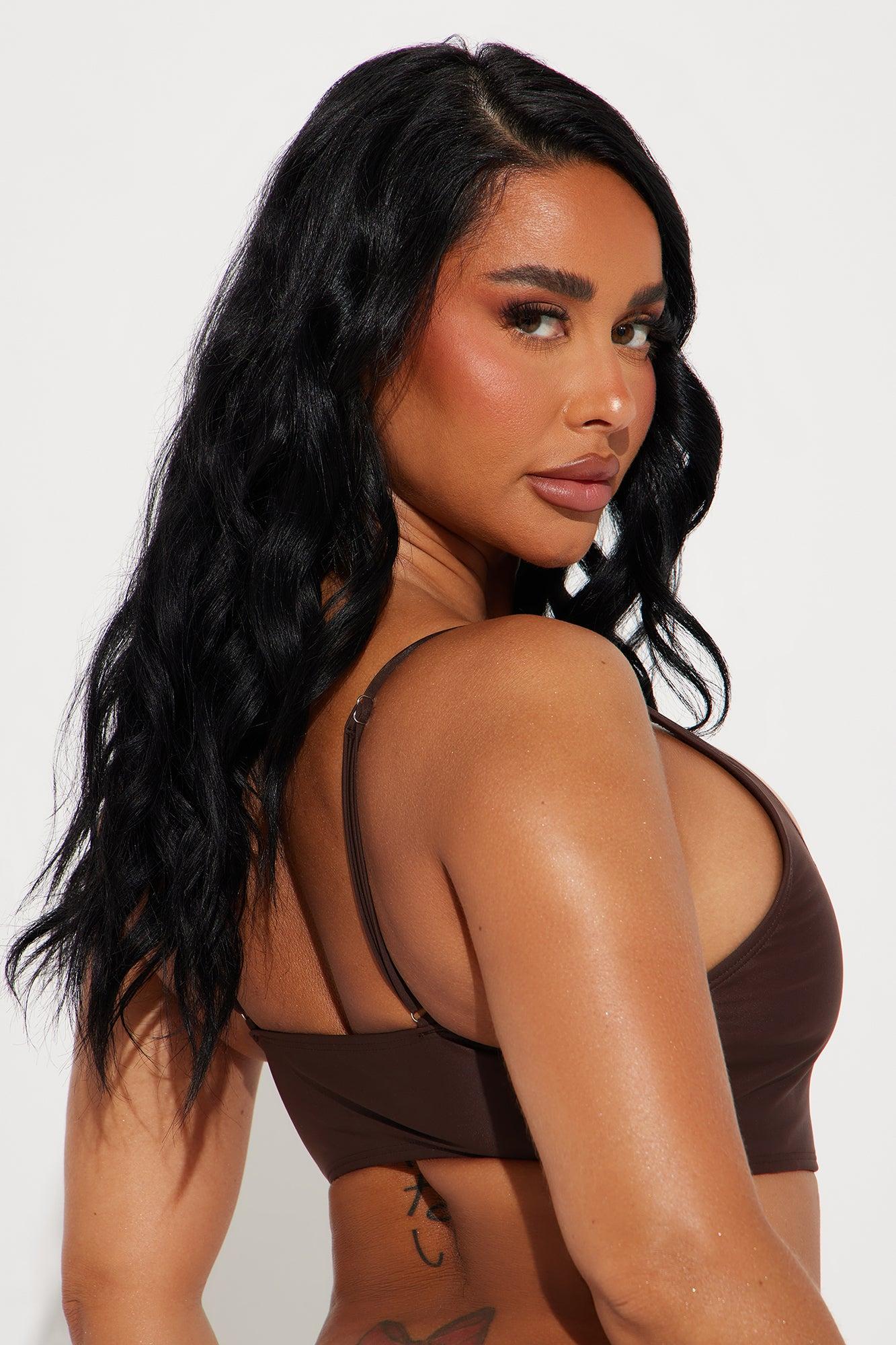 Maui Mix And Match Tank Bikini Top - Chocolate Product Image