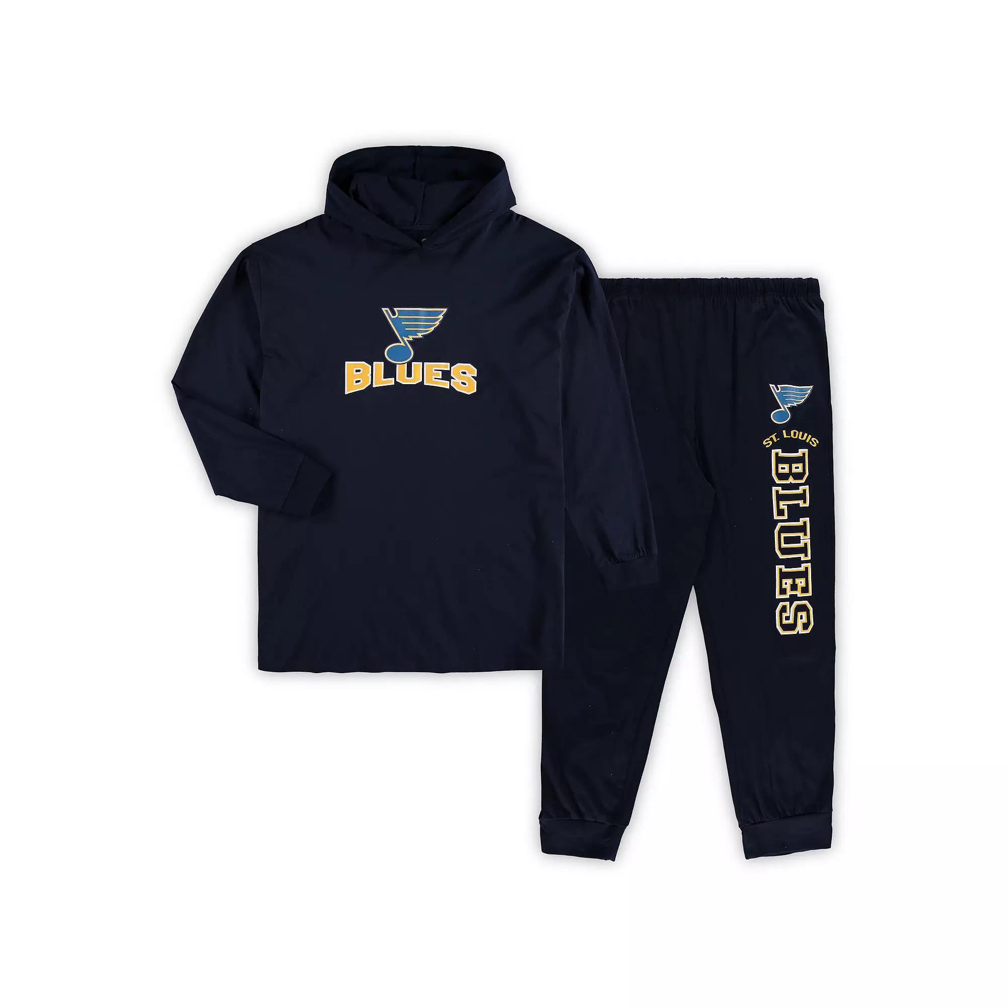 Men's Concepts Sport Navy St. Louis Blues Big & Tall Pullover Hoodie & Joggers Sleep Set,  Product Image