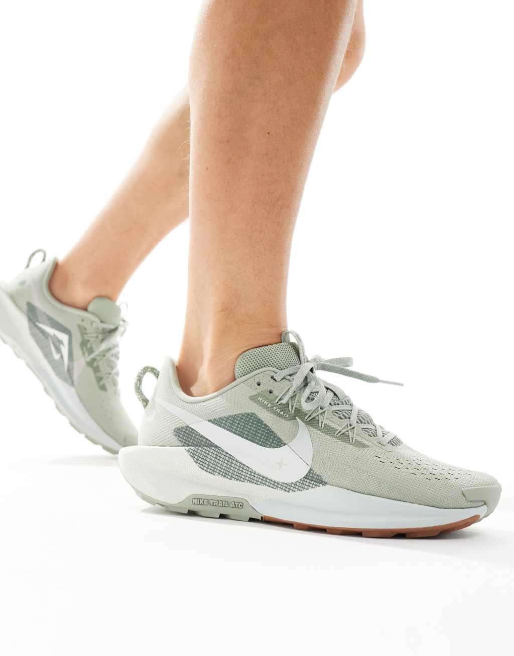 Nike Running Reactx Pegasus Trail 5 sneakers in sage green  Product Image