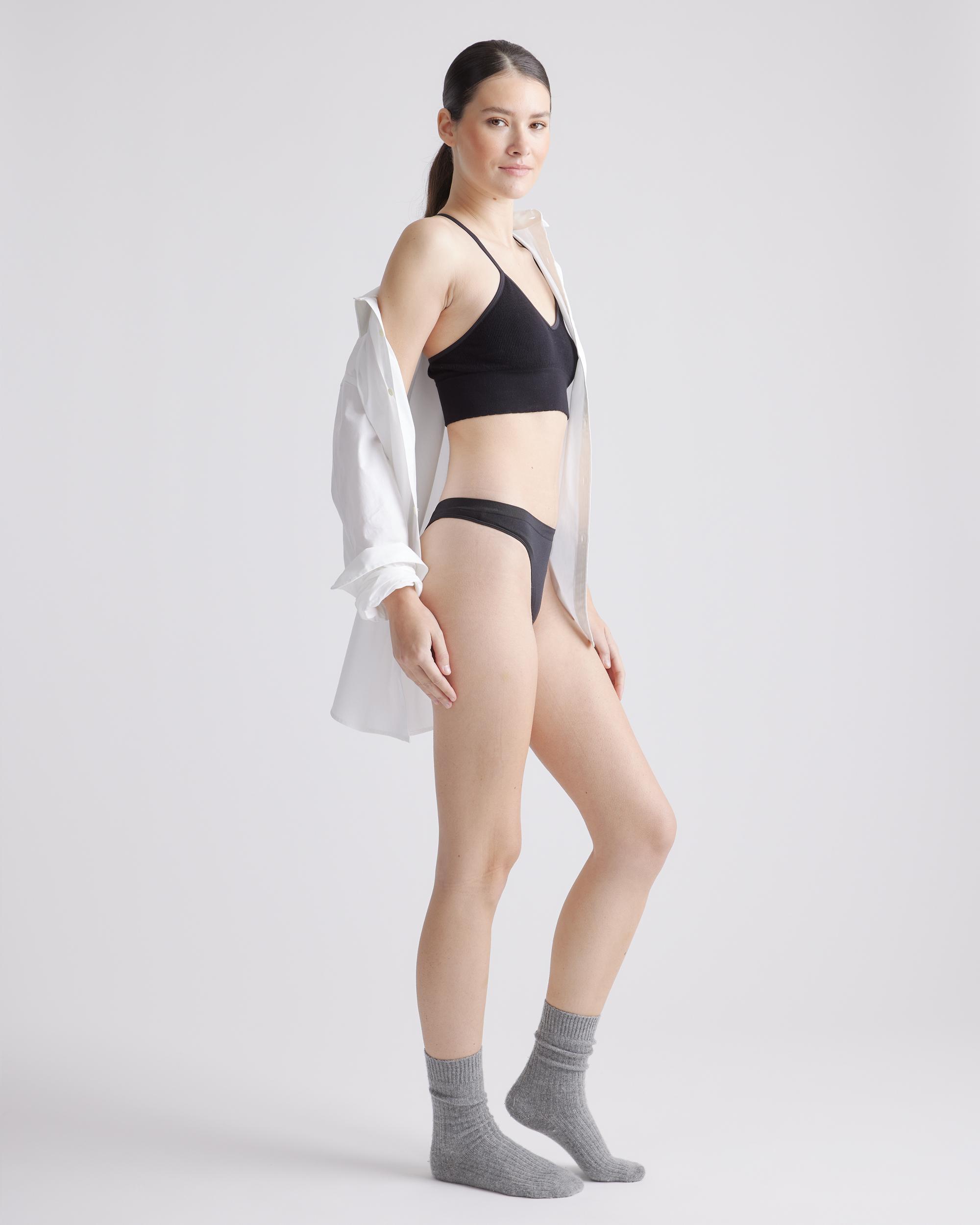 Quince | Women's Smoothing Comfort Thong Nylon/Spandex Product Image