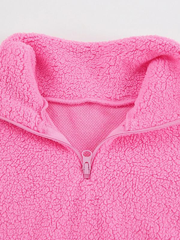 Solid Lambswool Half Zip Sweatshirt Product Image