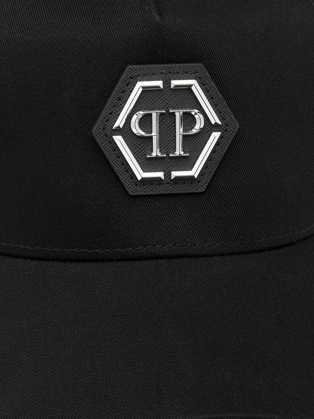 logo-plaque cotton baseball cap Product Image