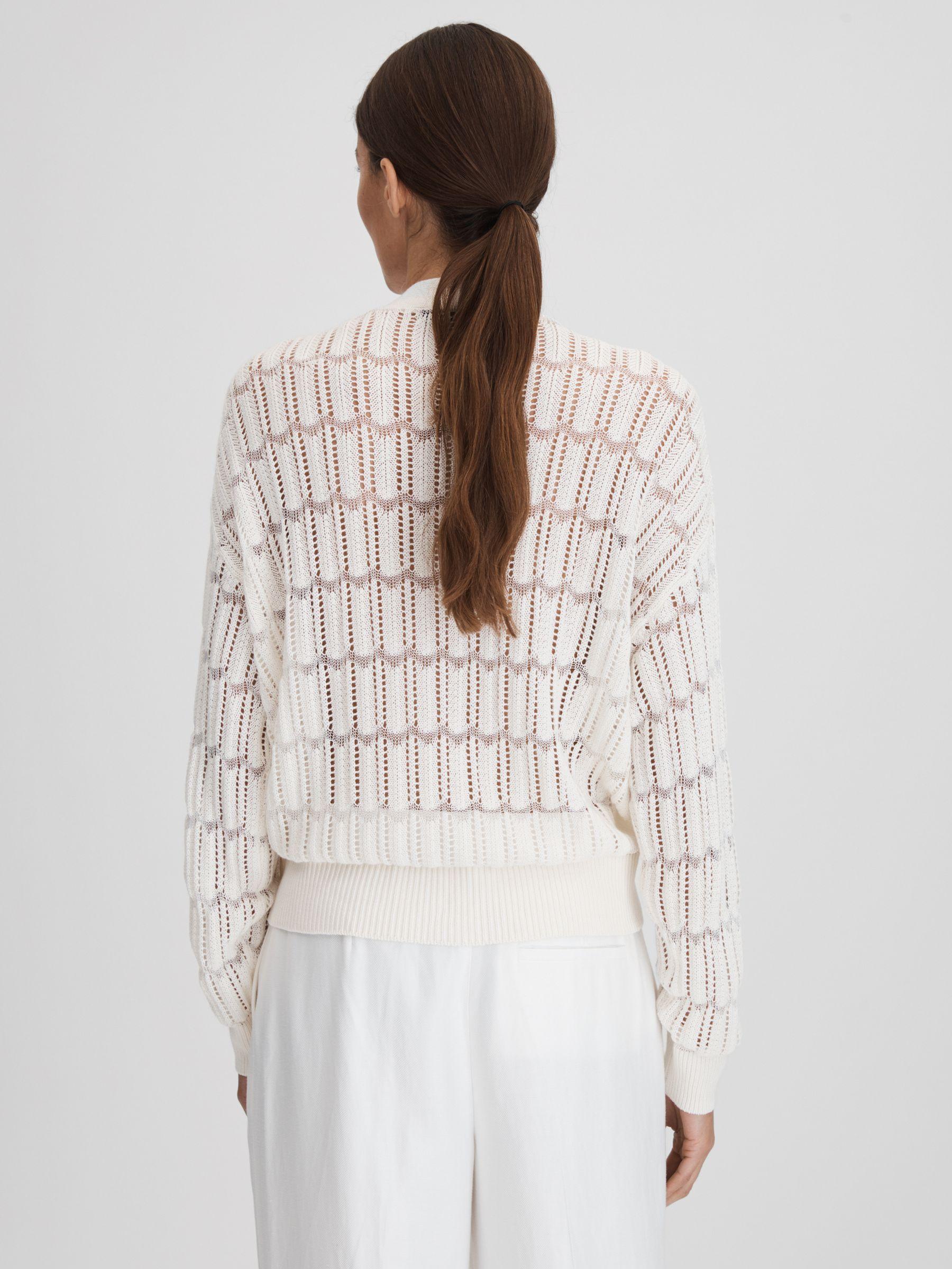 Crochet Cardigan in Ivory Product Image