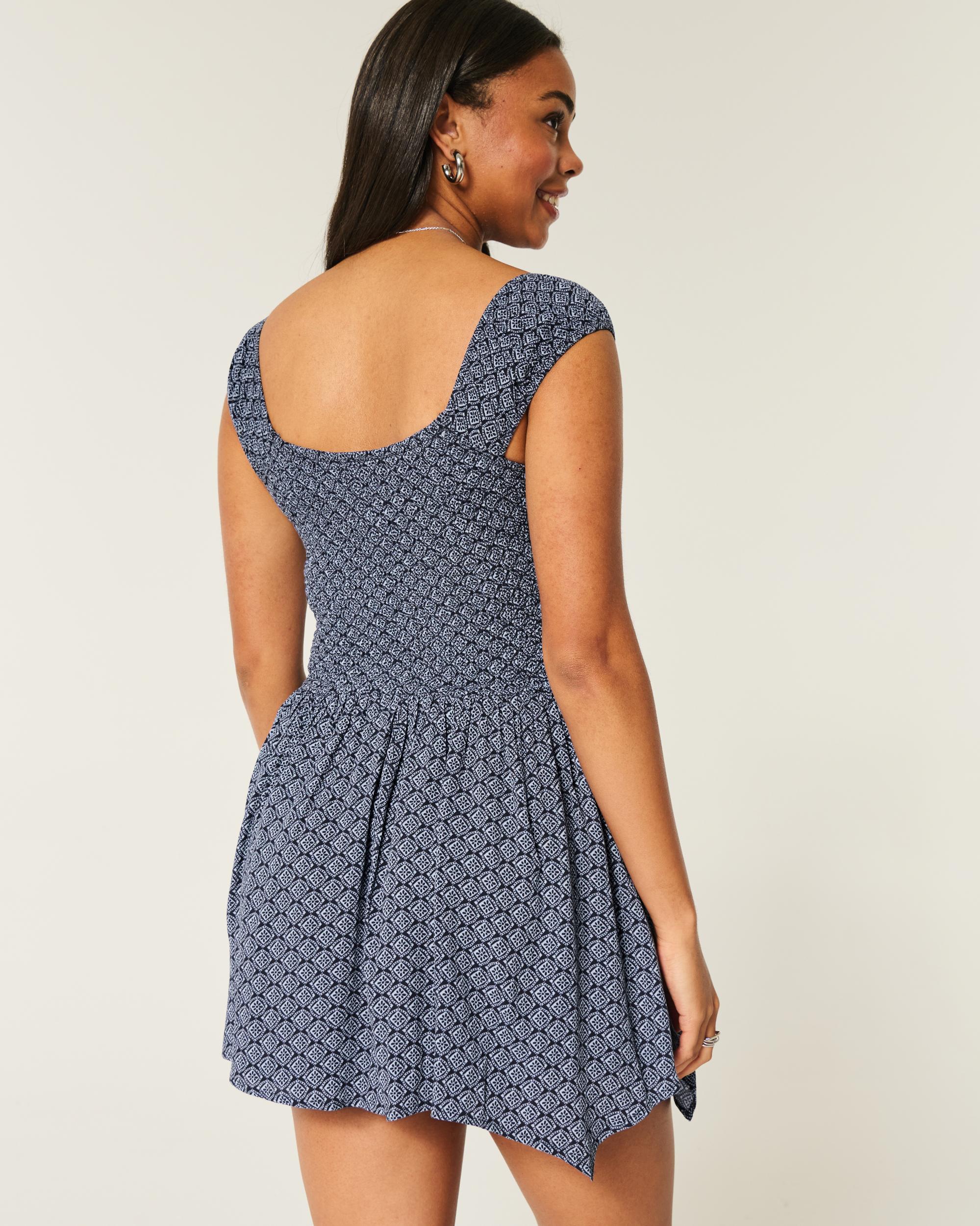 Off-the-Shoulder Asymmetrical Hem Mini Dress Product Image