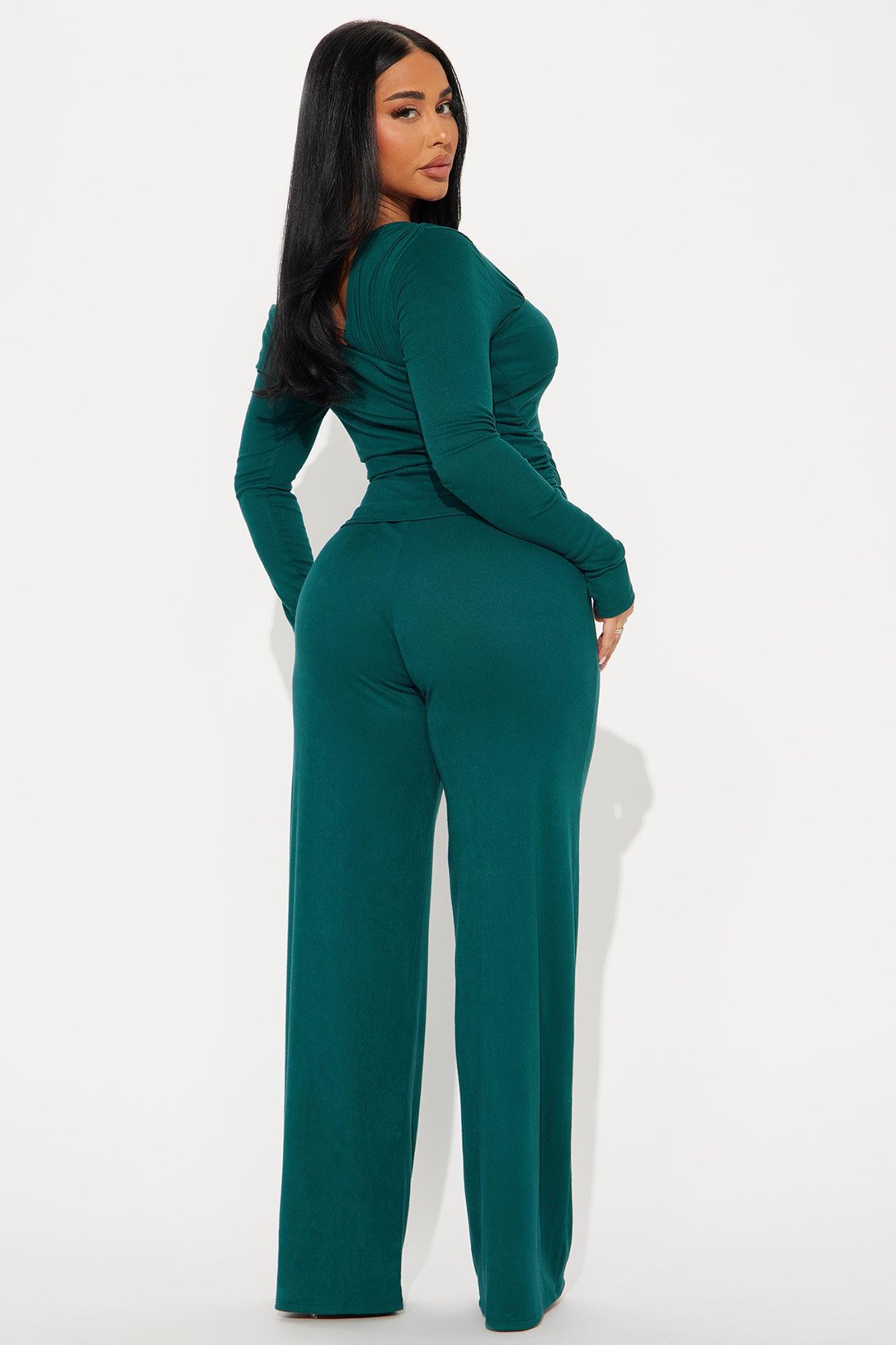 Isla Off Shoulder Pant Set - Hunter Product Image