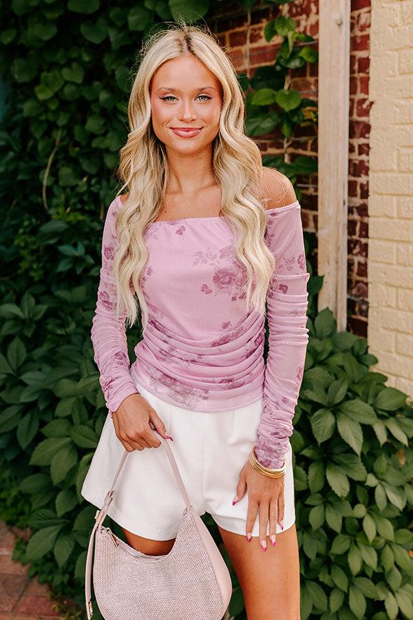 Flirty Feels Floral Mesh Top Product Image