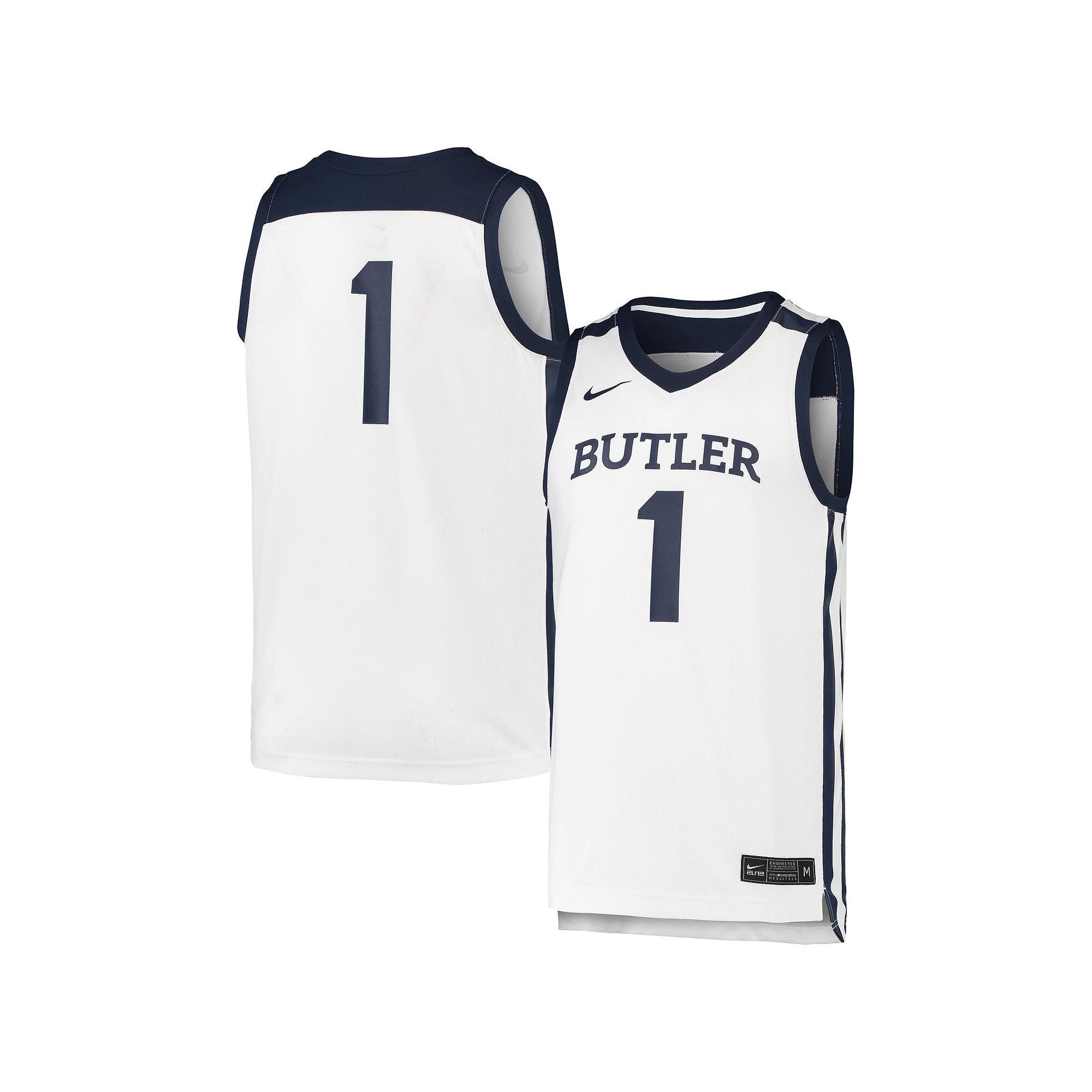 Men's Nike #1 White Butler Bulldogs Team Replica Basketball Jersey,  Product Image