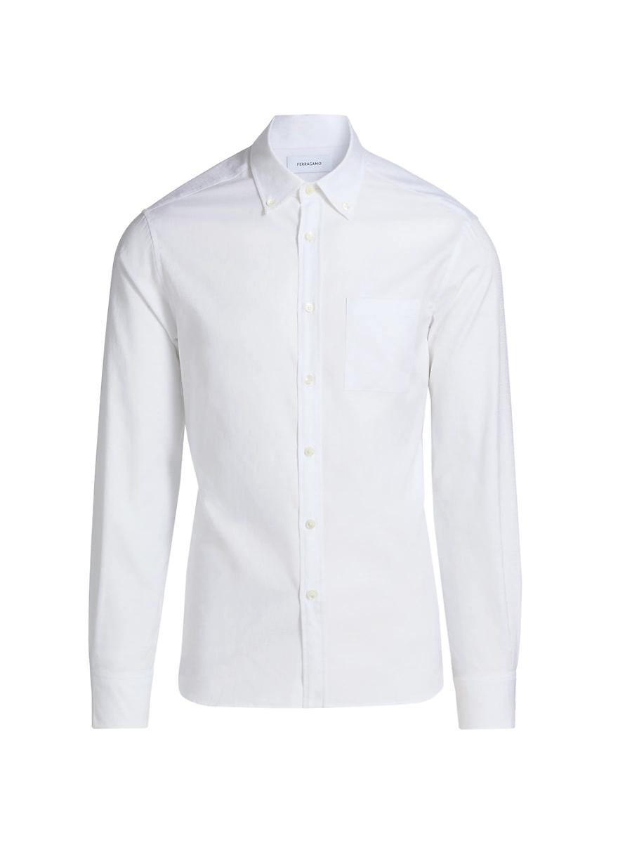 Mens Monogram Cotton Button-Down Oxford Shirt Product Image