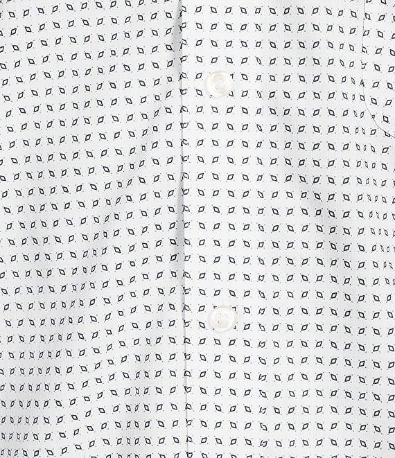 Gold Label Roundtree & Yorke Non-Iron Short Sleeve Diamond Geo Print Sport Shirt Product Image